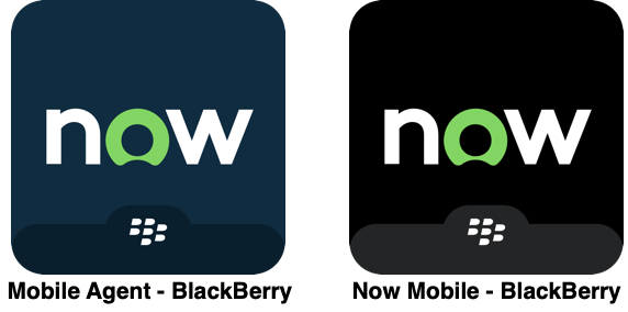 Logos d’application pour ServiceNow applications mobiles pour BlackBerry Dynamics.