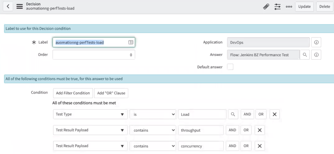 DevOps ディシジョンテーブルの決定