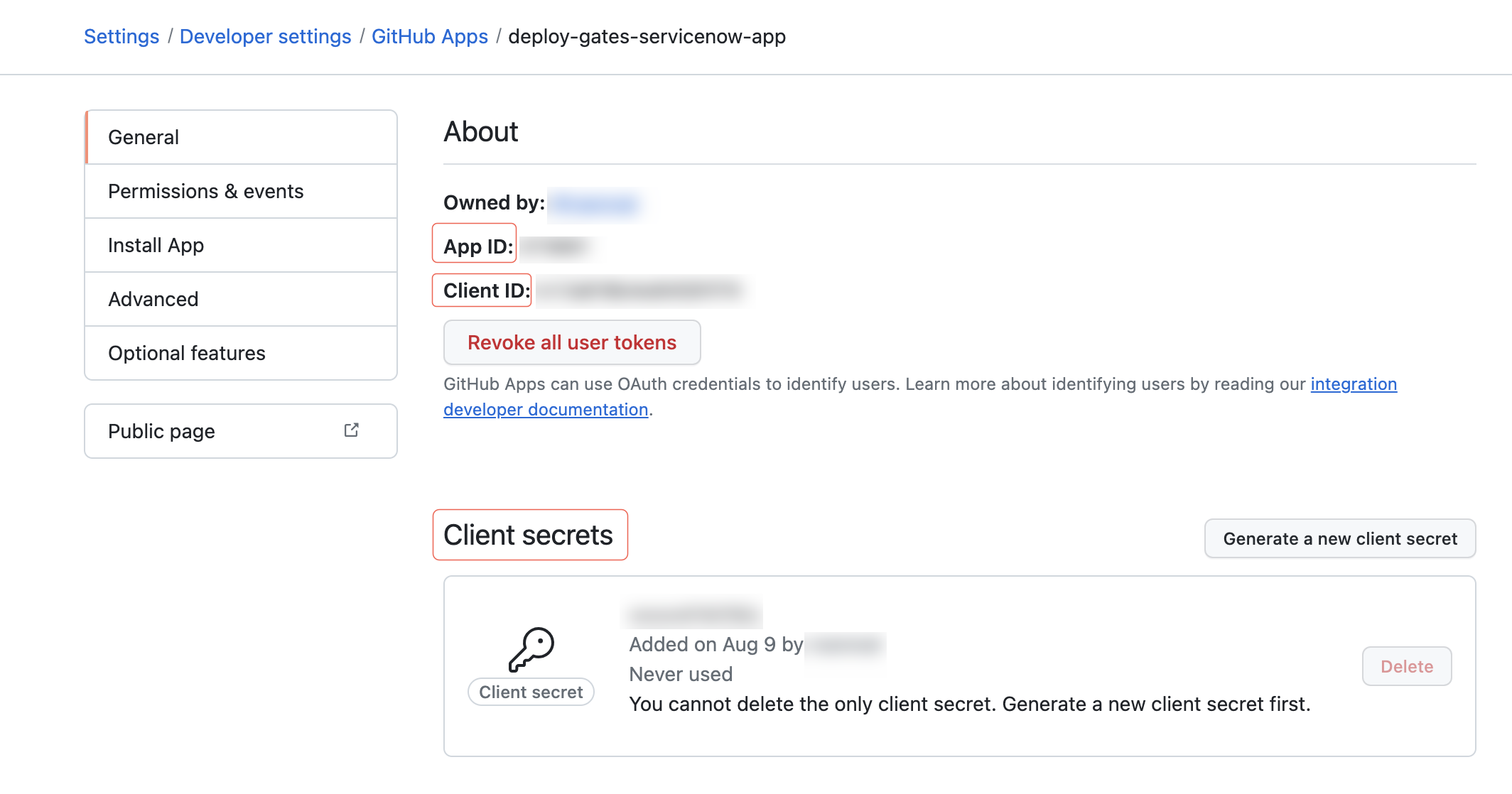 GitHub アプリの [関連情報] ページ。