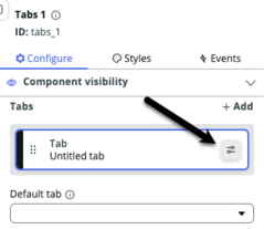 Configure a guia com a seta preta apontando para o ícone de edição de guia.