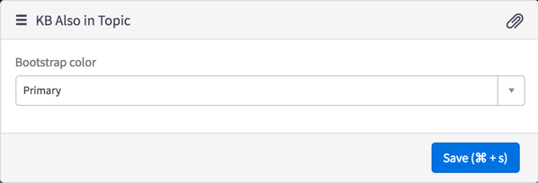 KB also in Category widget with one instance option to change the bootstrap widget color