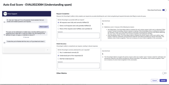 Evaluation details.