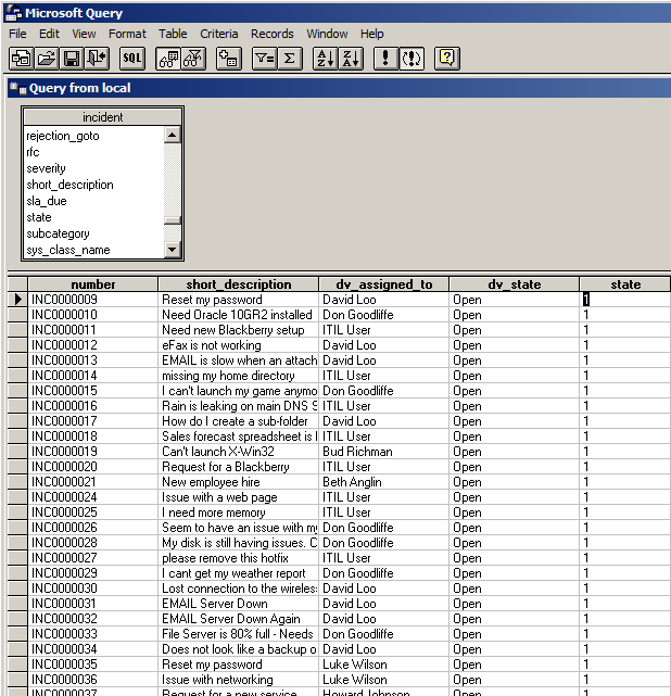 Query Builder Retrieve Data.