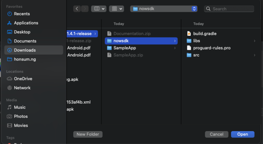 Android Studio IDE select nowsdk