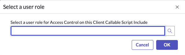 Select a user role window.