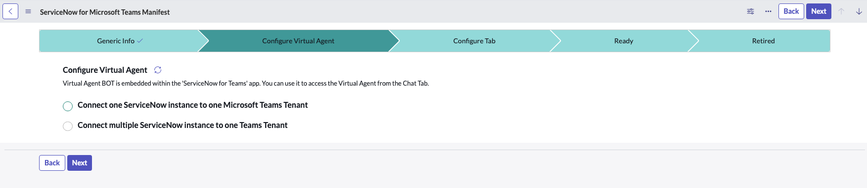 Configure Virtual Agent tab