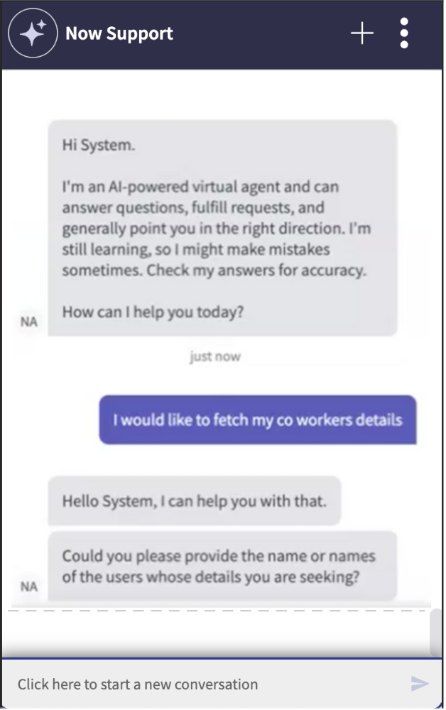 Request for your coworker details