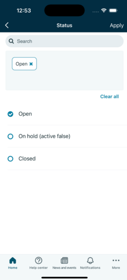Filters for filtering the requests.