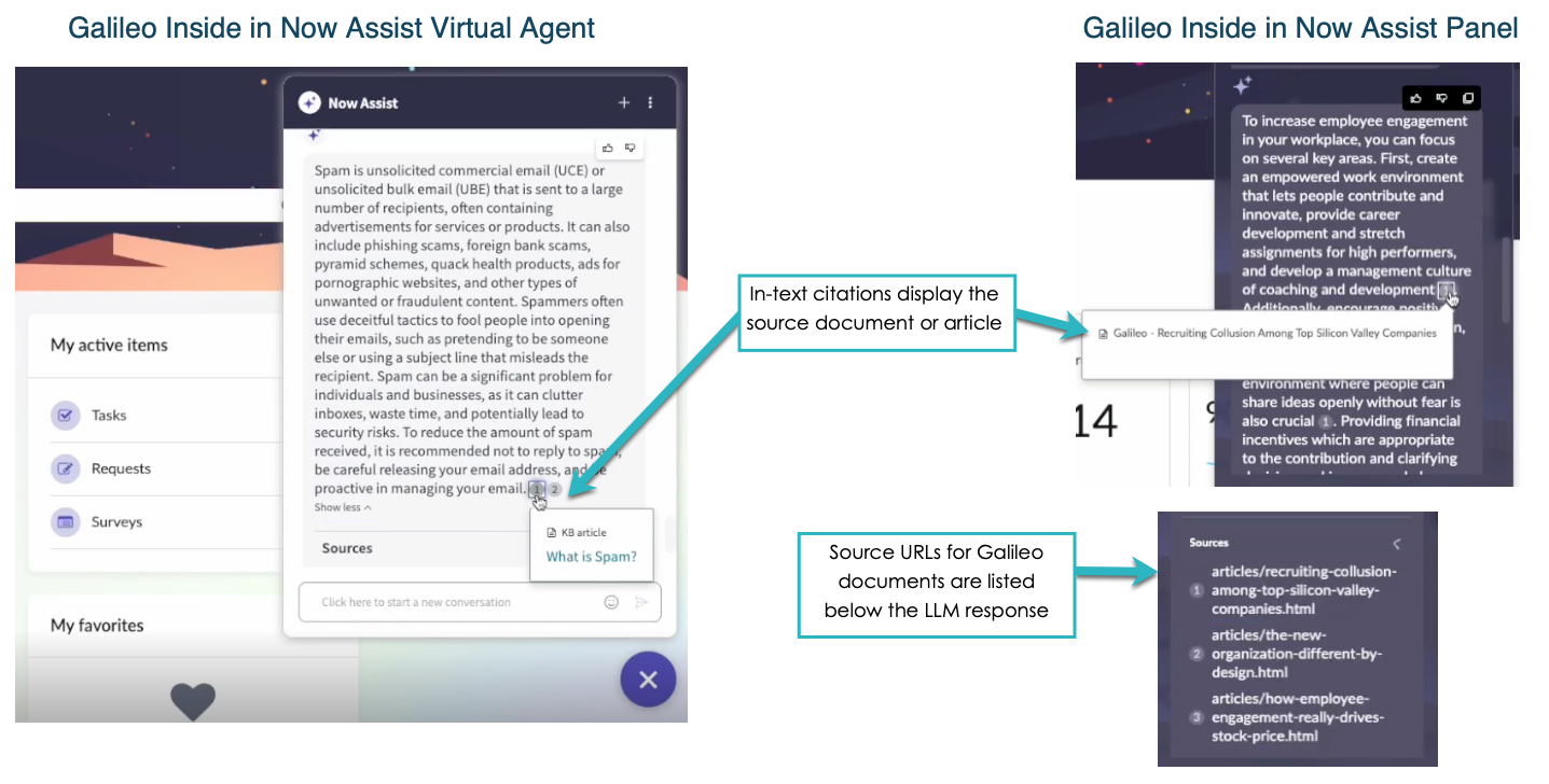 Galileo Inside responses contain in-text citations and source URLs