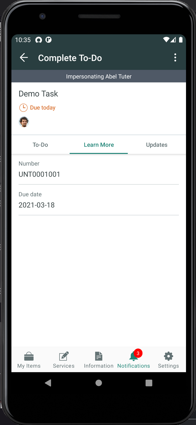 Learn more tab.