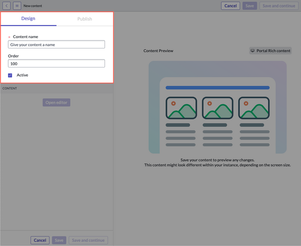 Content library - select content record