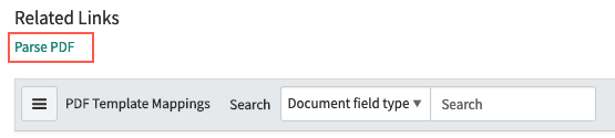Click the Parse PDF related link.