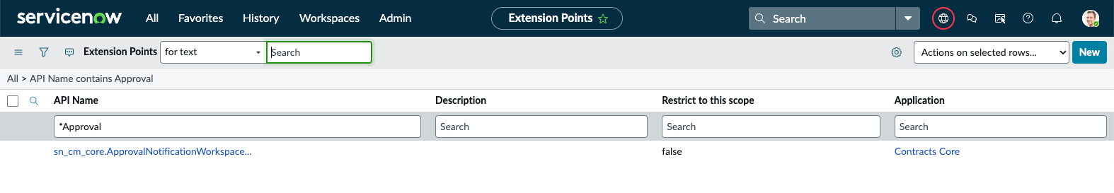 Extension point for approval notification.