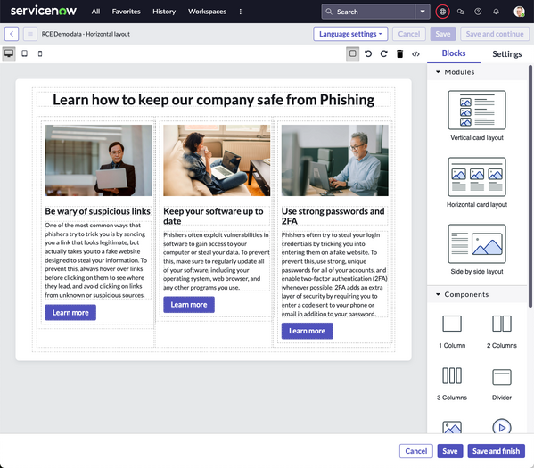 content library - create content