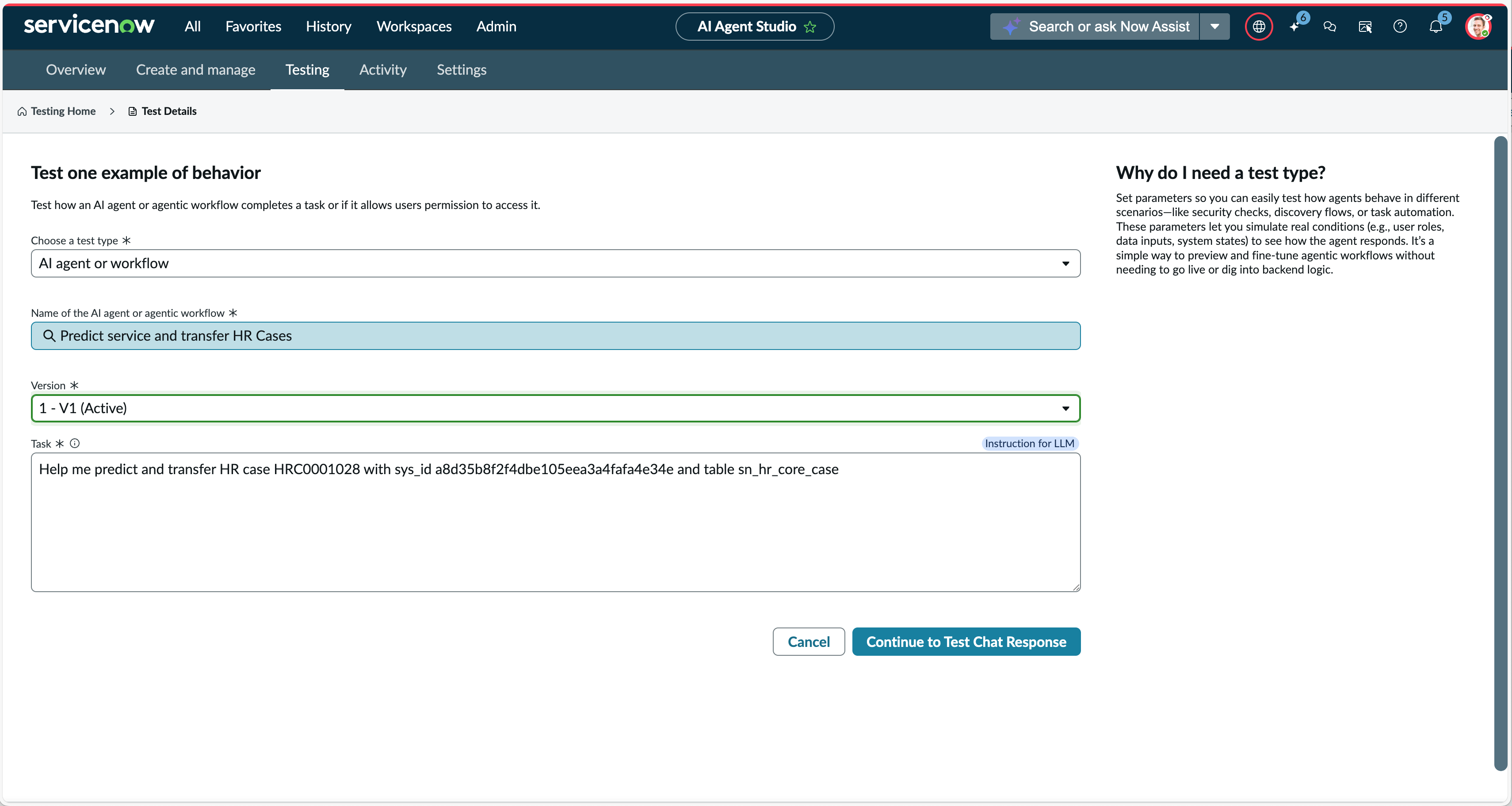 Testing input for the agentic workflow.