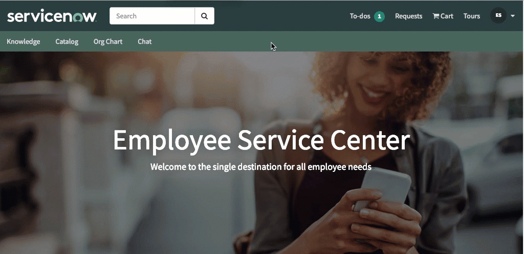 An employee completing a collect employee input to-do in the Employee Center.