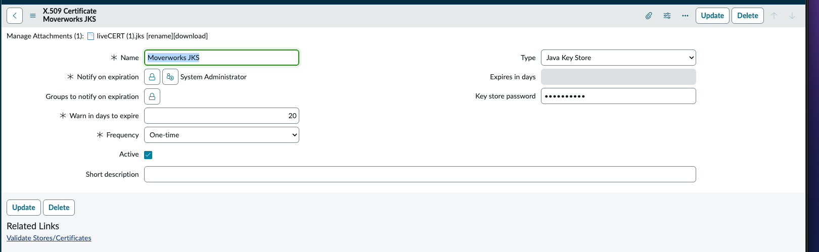 Validate Stores and certificates