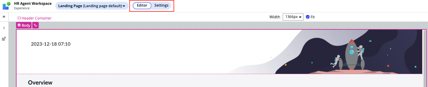 Registerkarte „Einstellungen“