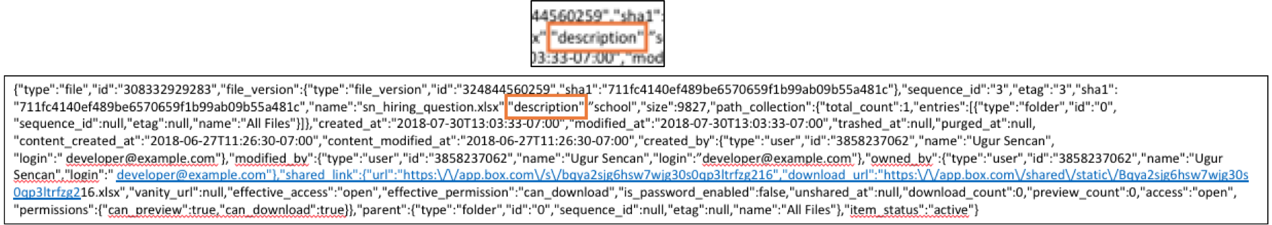 JSON — description