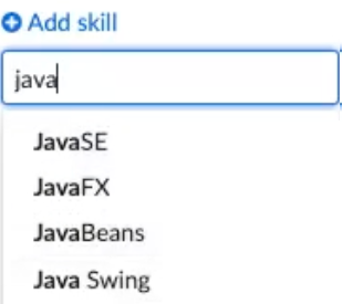 Skill search results