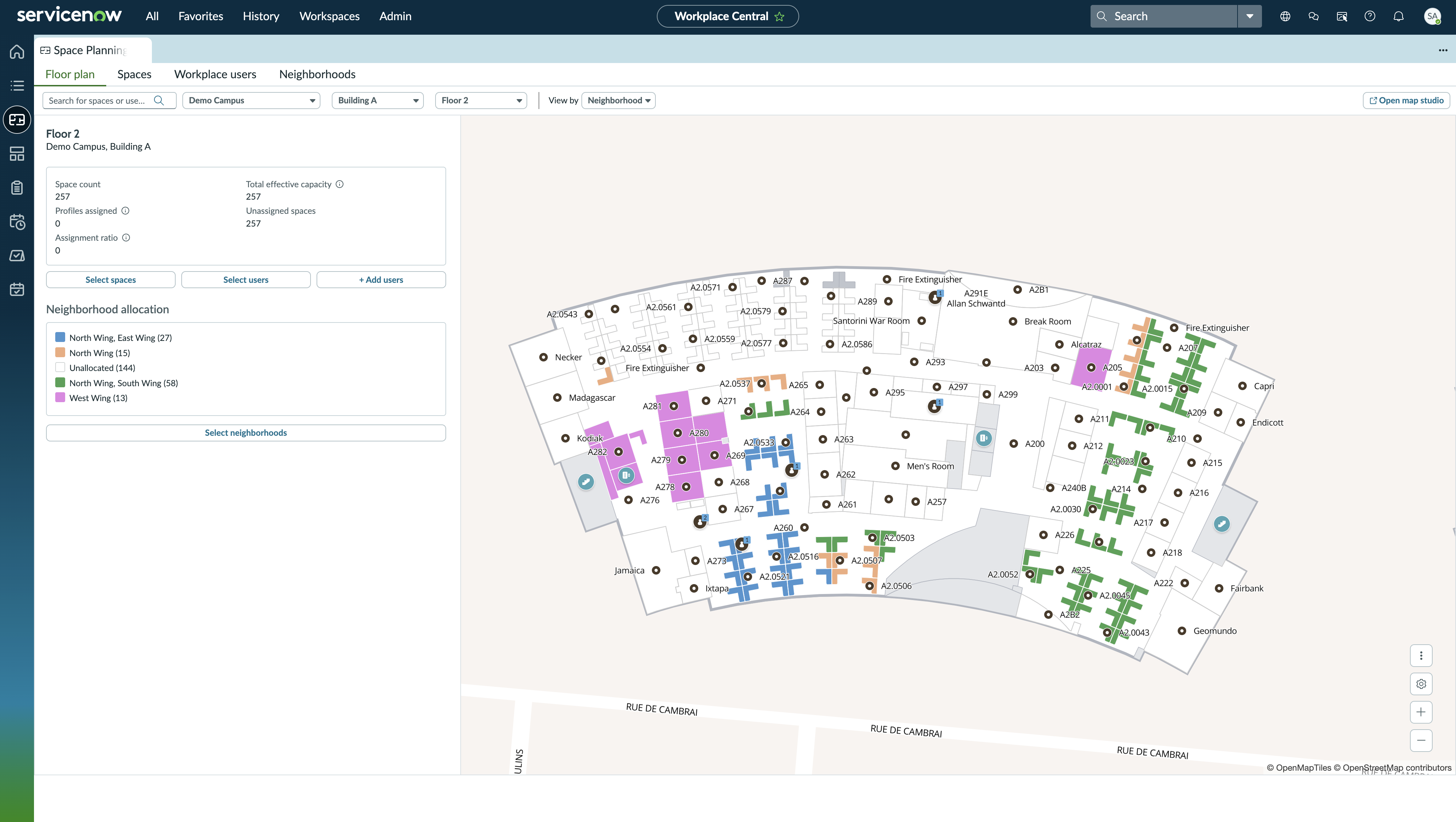 Space Planning module.
