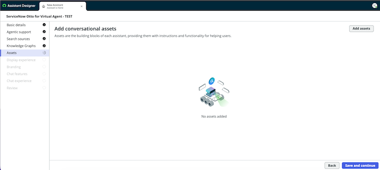 Add assets to an assistant.