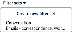 Filter sets