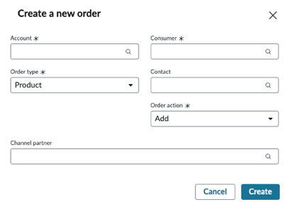 create a new order