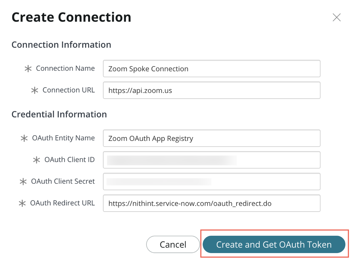 OAuth トークンを生成します。