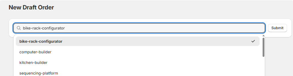 Creating a draft order