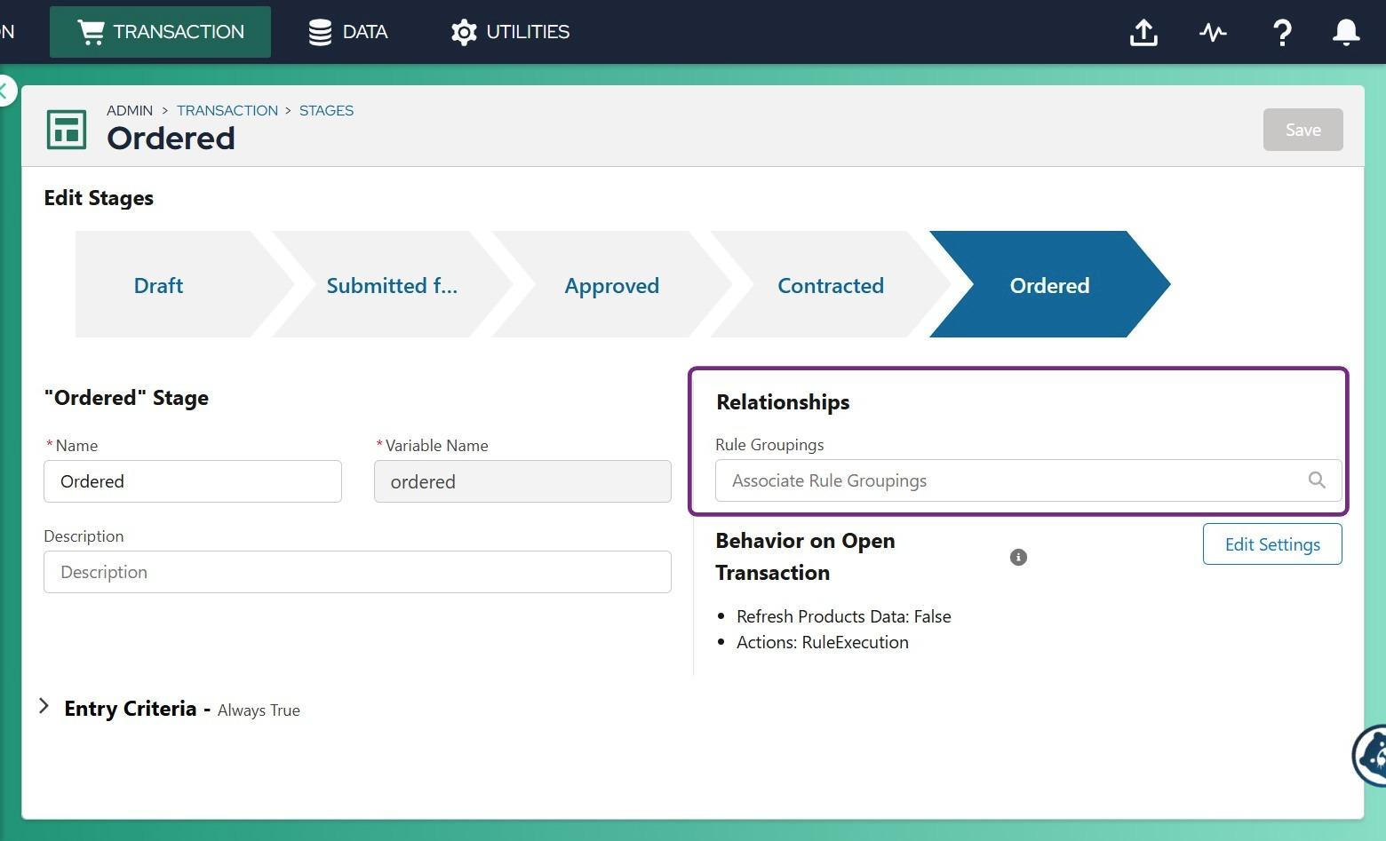 Transaction Manager: stages