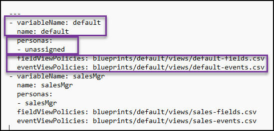 Yaml file