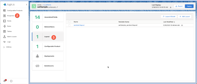 CSV layout upload