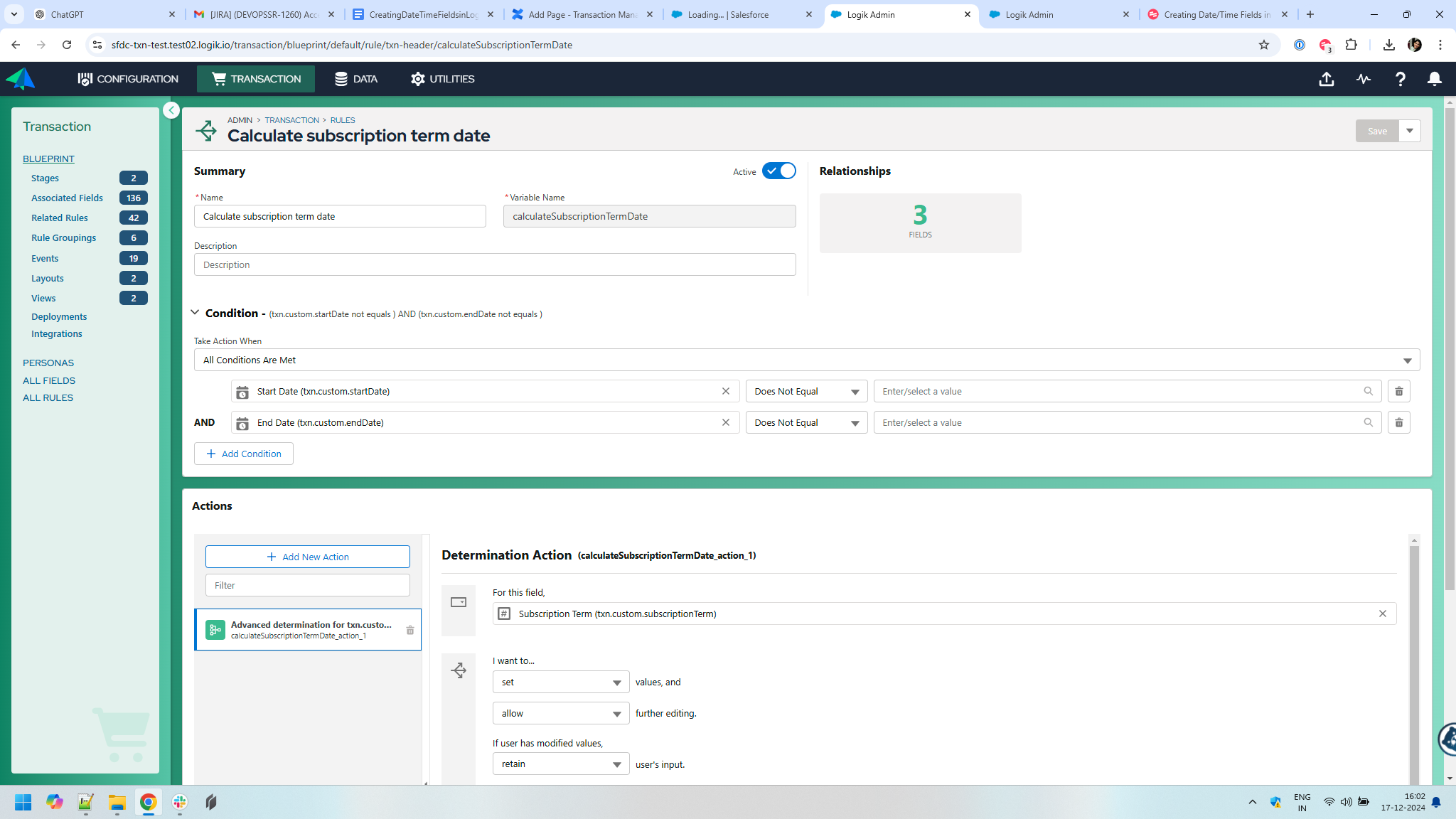 Calculate subscription screen