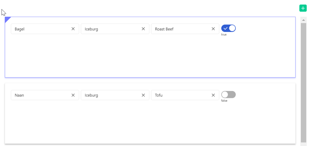 Inline control settings