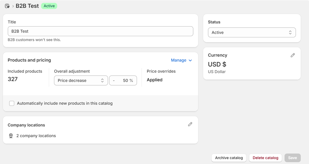 Shopify B2B