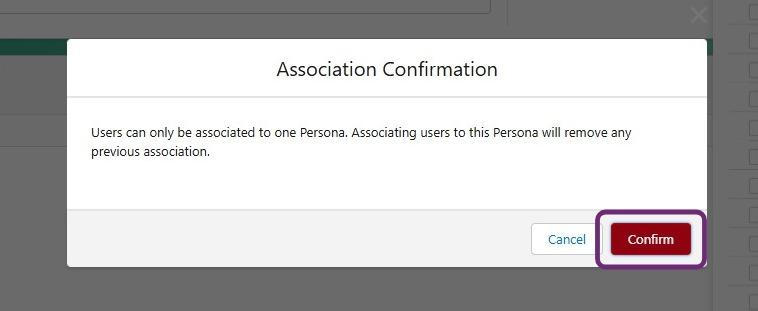 Associate confirmation