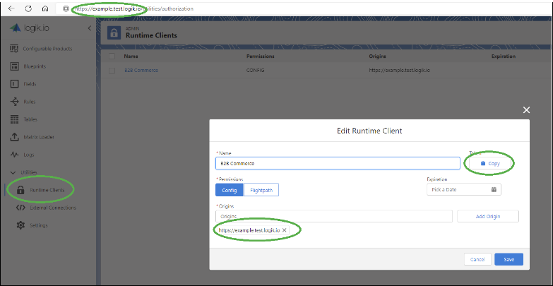Edit runtime client