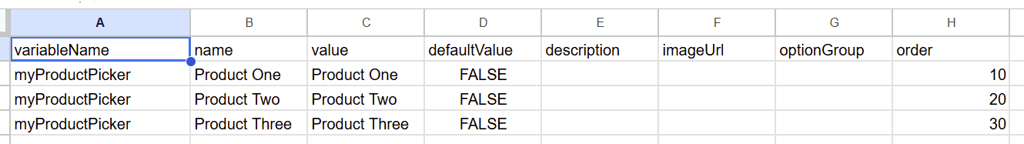 CSV file