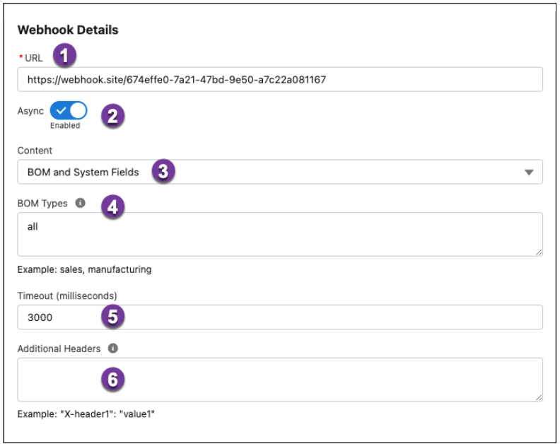 Webhook setup