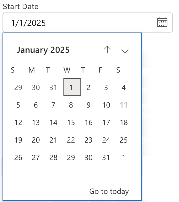 Jan calendar screen