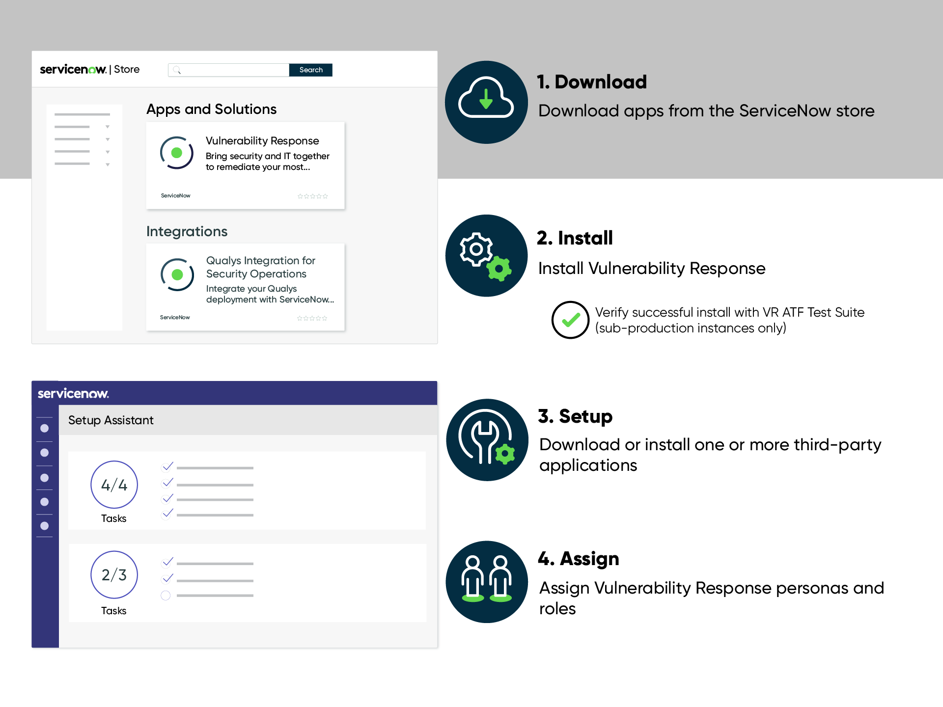 Refer to the first section for links and a description of how to download, activate, and configure apps from within the Setup Assistant.