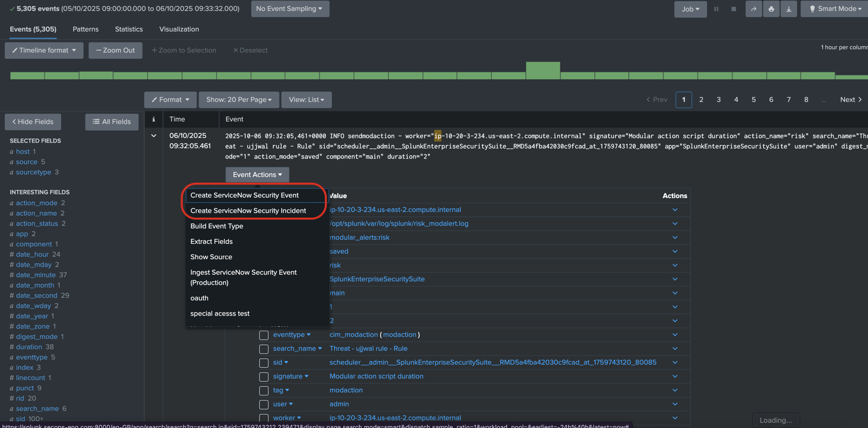Splunk Enterprise의 이벤트 작업
