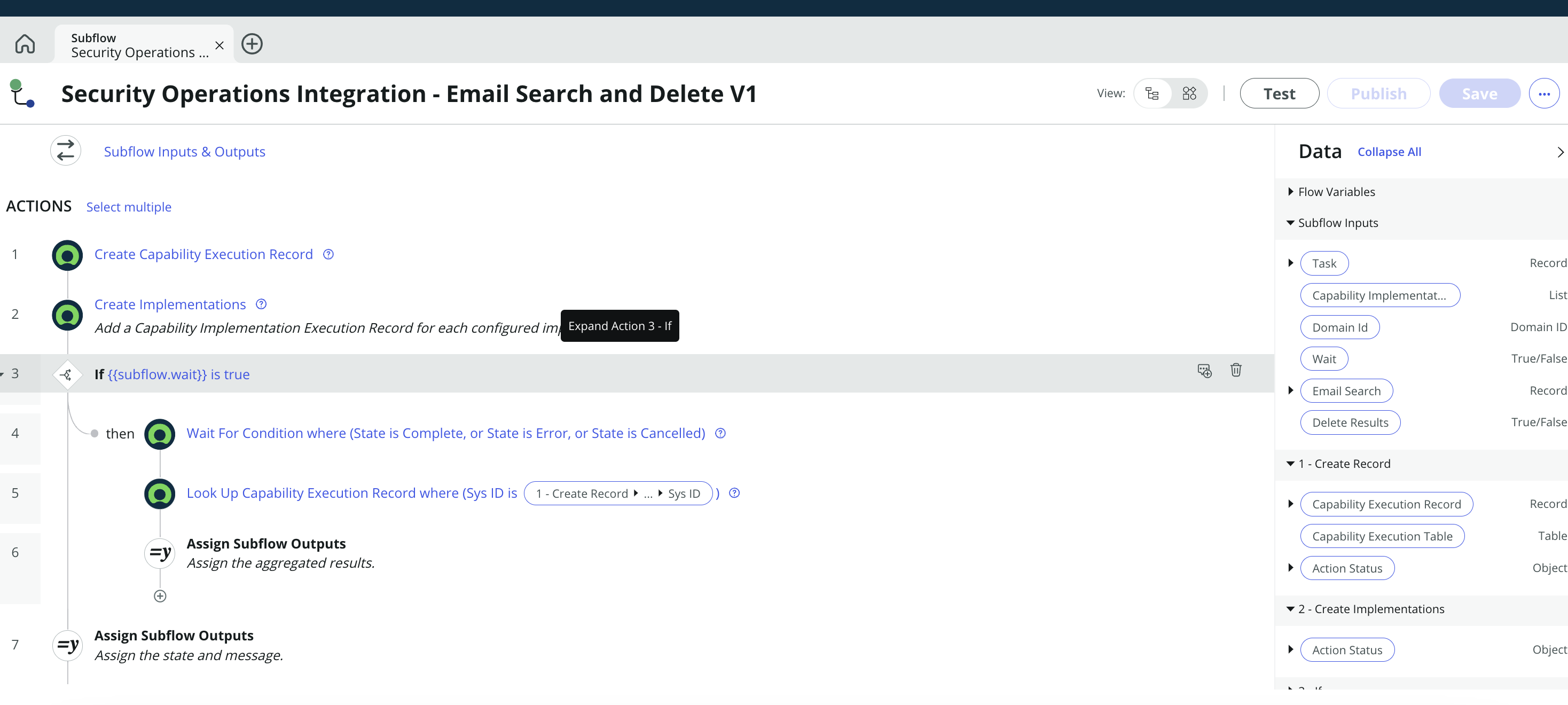 Security Operations integration - Email Search and Delete flow