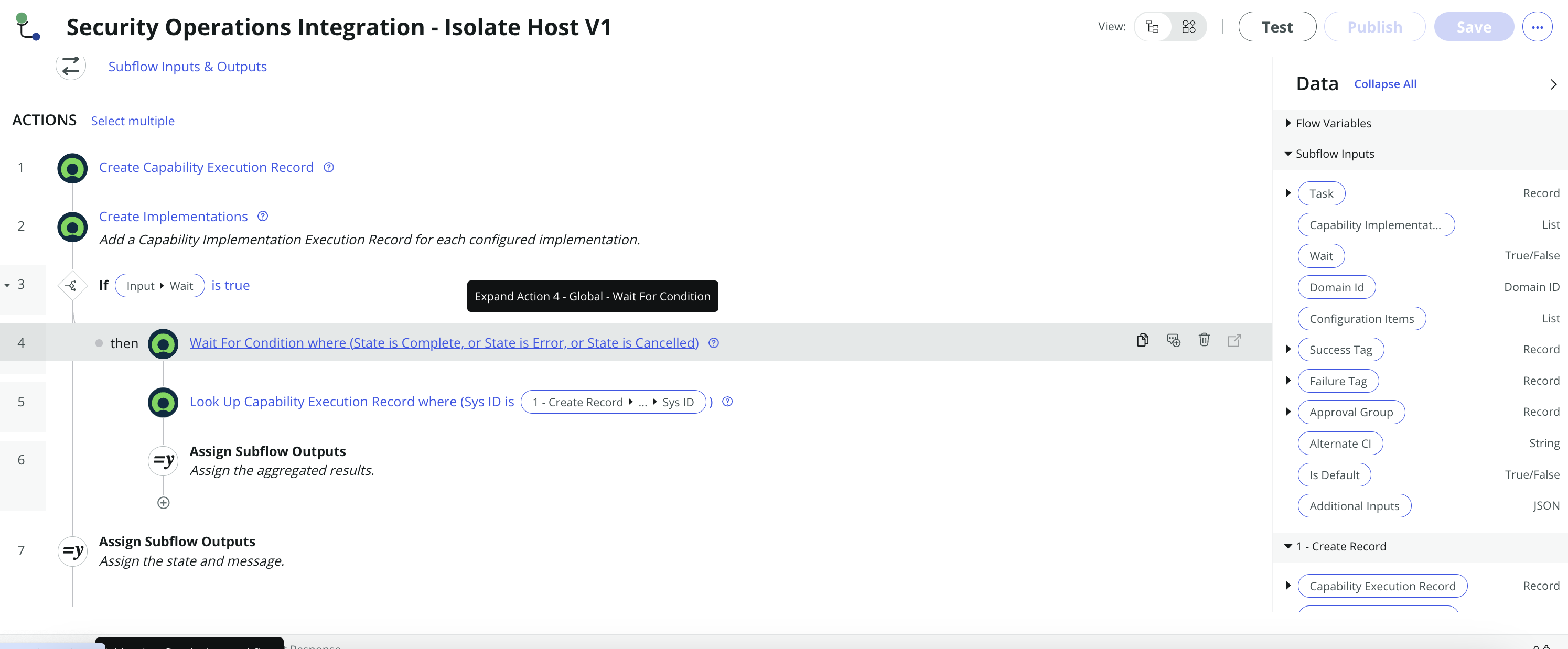 Flow Designer for Security Operations - Isolate Host