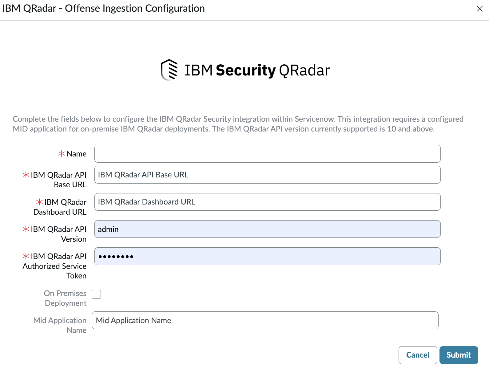 IBM QRadar: 구성 타일