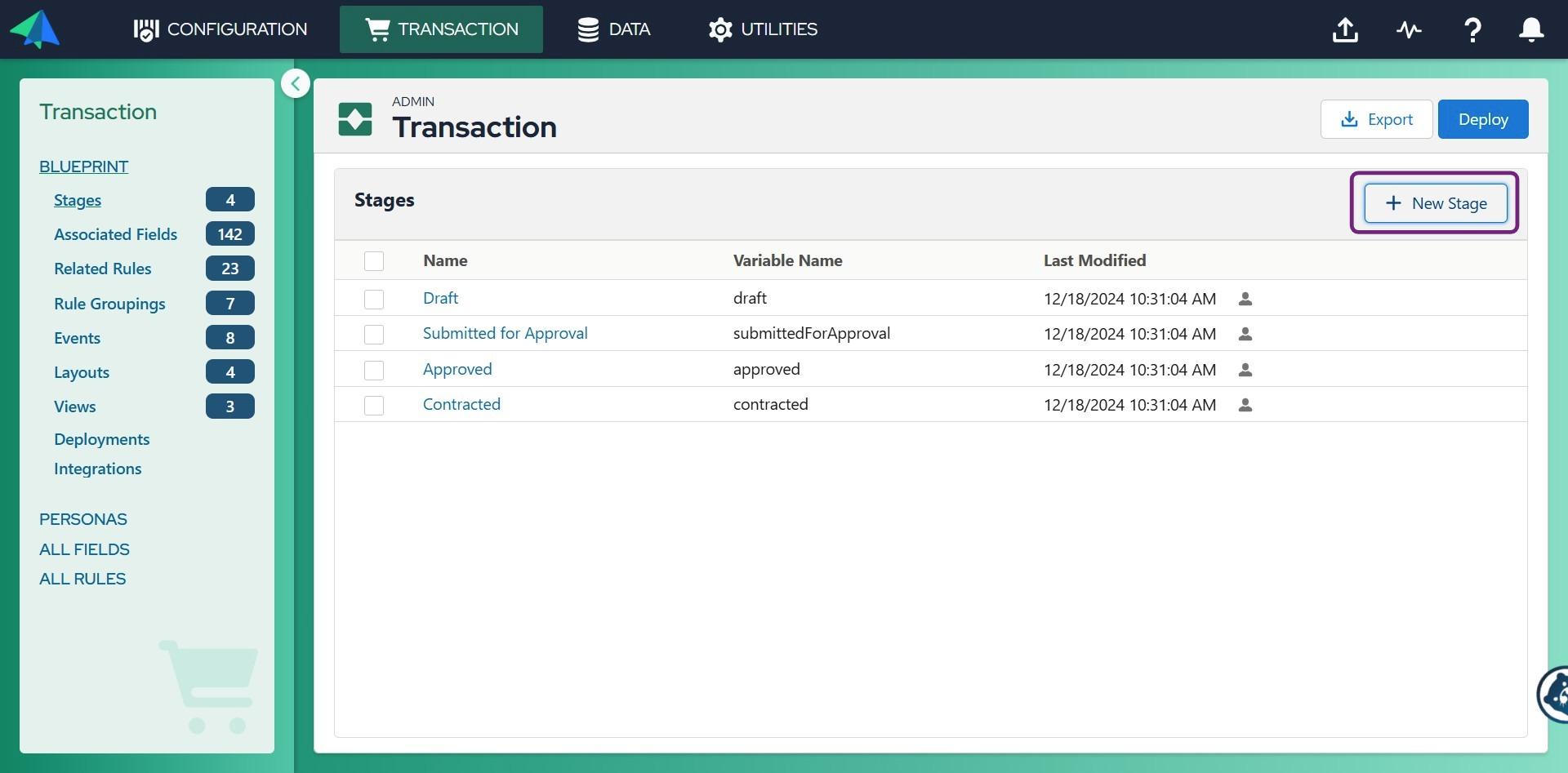 Gestionnaire des transactions : étapes