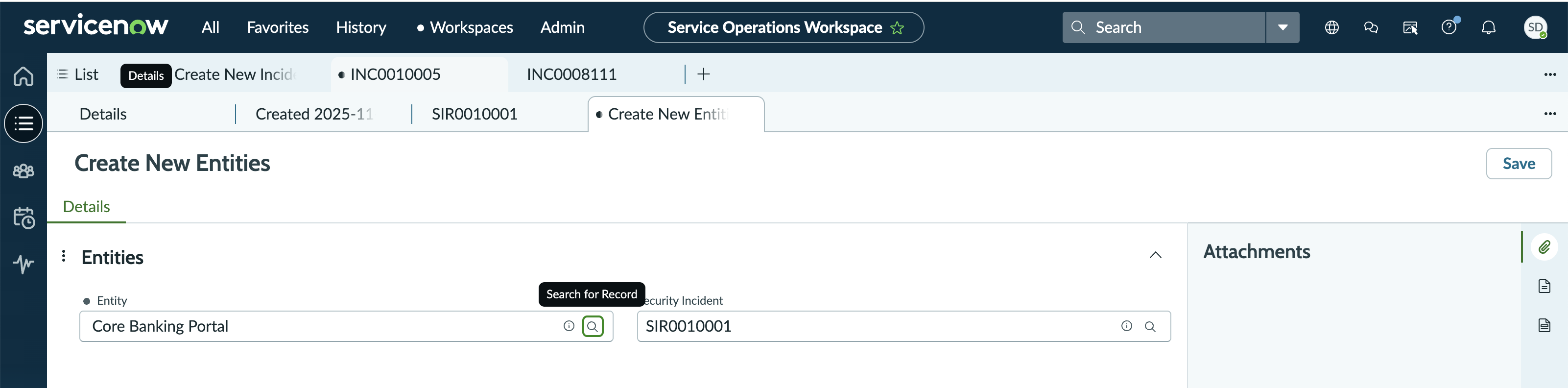 Entity added to a security incident.