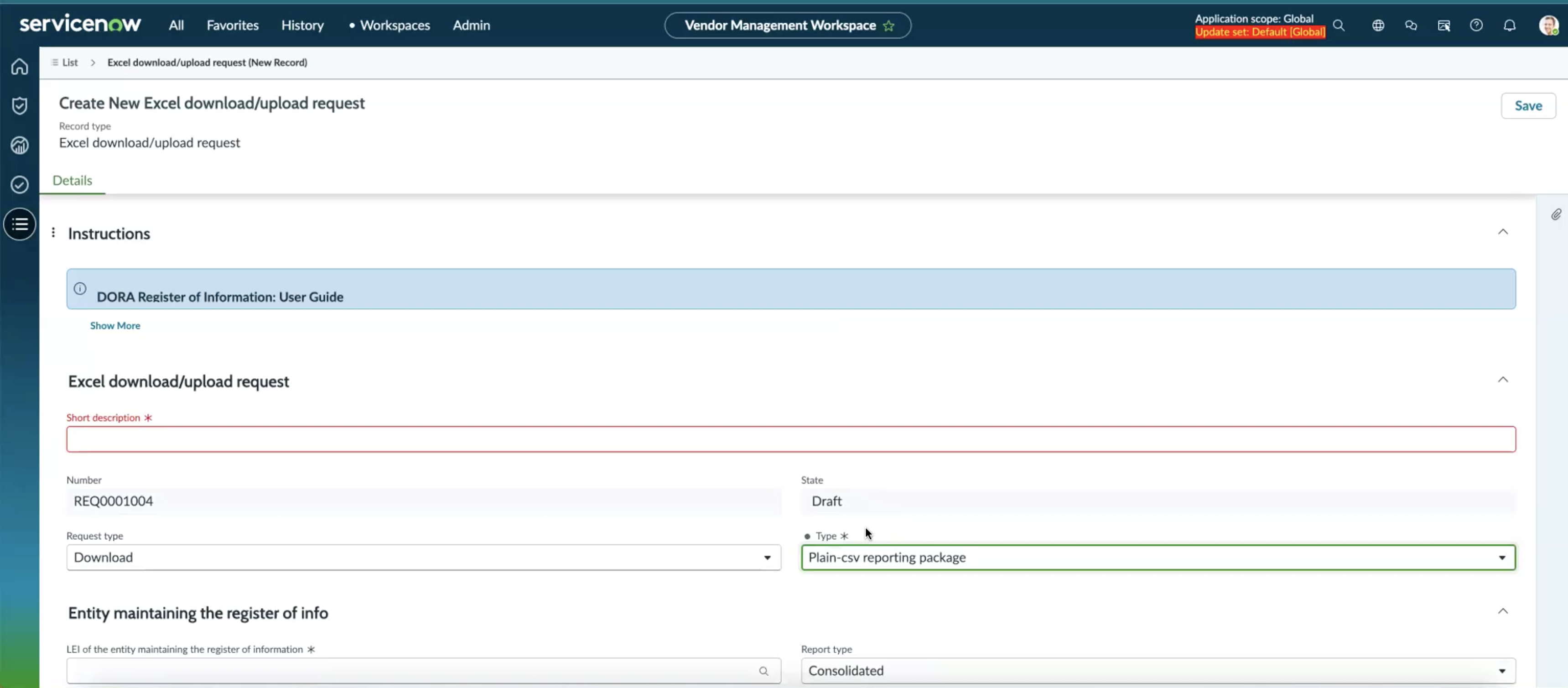 Plain-csv reporting package type.