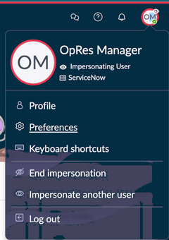 User profile.